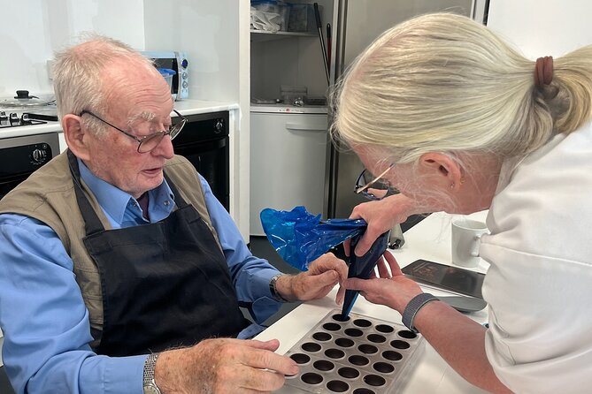 3 Hour Chocolate Making Experience in The Mayford business centre - Tempering chocolate and coating the truffles