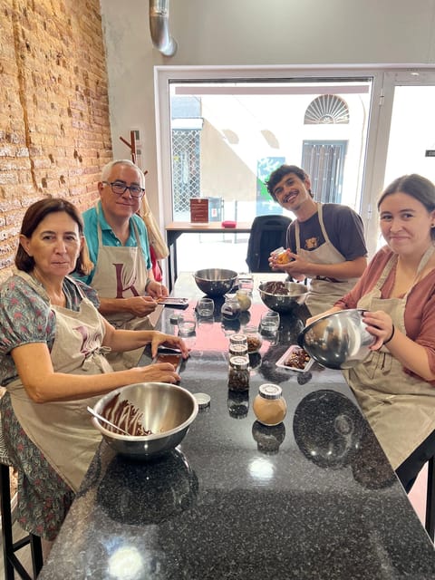Bean to Bar Chocolate Workshop in Barcelona - Roasting, peeling, and grinding the beans