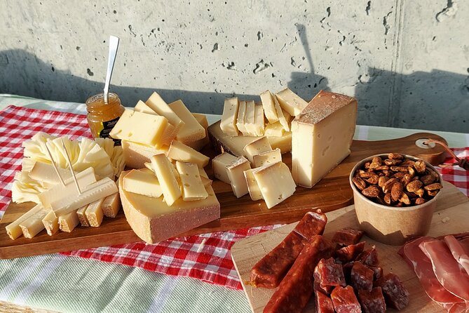 Cheese and chocolate on mountain summit - The view depends on the weather
