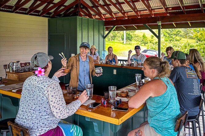 Craft Chocolate Tasting and Farm Experience on the Big Island - Walking through cacao trees with Wrenn and Colin