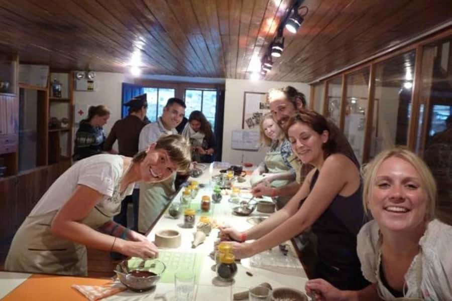 Cusco: Bean to bar chocolate workshop - Removing the husk and finding the cacao nib