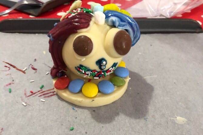 Family of Monsters Chocolate Making Class in Malta - Turning chocolate into a creature