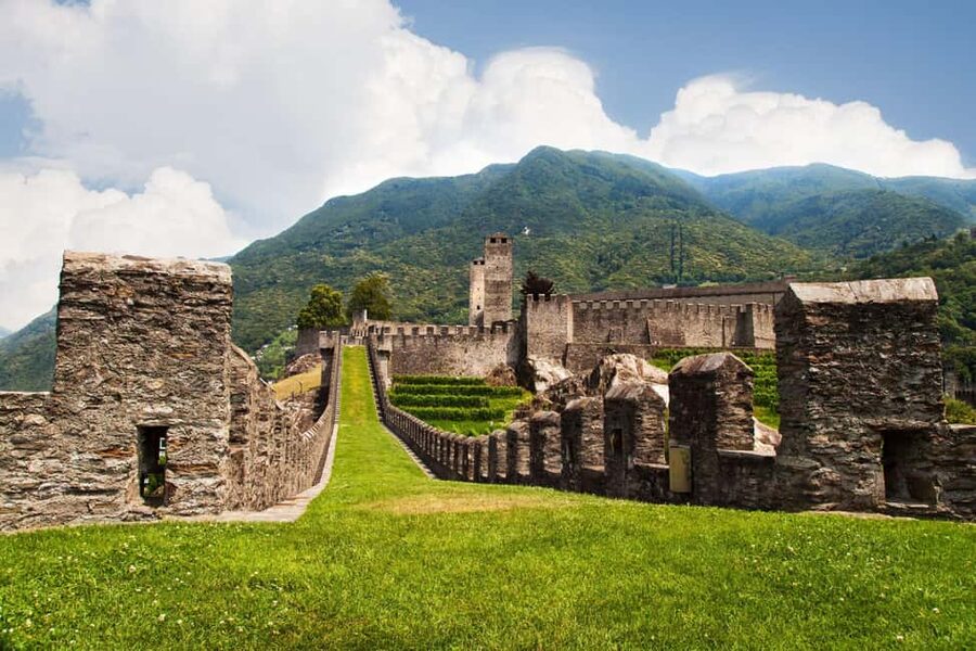 From Milan: Lugano, Bellinzona and Chocolate Factory Trip - Bellinzona and the three castle walls