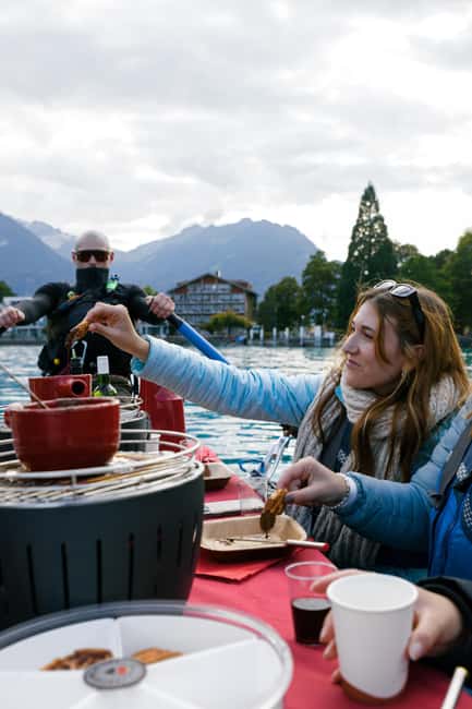 Interlaken: Chocolate Fondue Float - Floating from Bönigen toward Interlaken