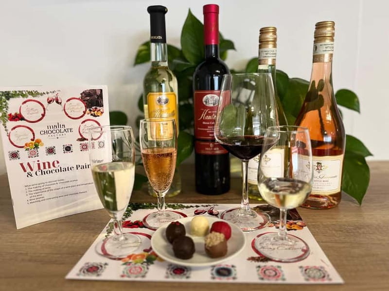 Malta: Wine and Chocolate Pairing Experience - Five chocolates and the art of matching flavors