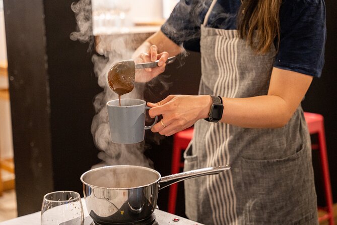 Unique Belgian Chocolate Making Workshop in Bruges - What you make at the shared chocolate station